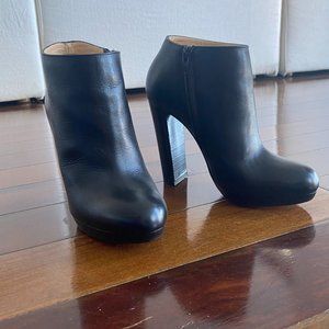 Christian Louboutin, black leather booties, 37.5